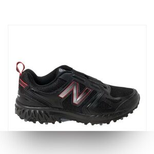 New Balance Black Athletic Shoe with Red Accents euc